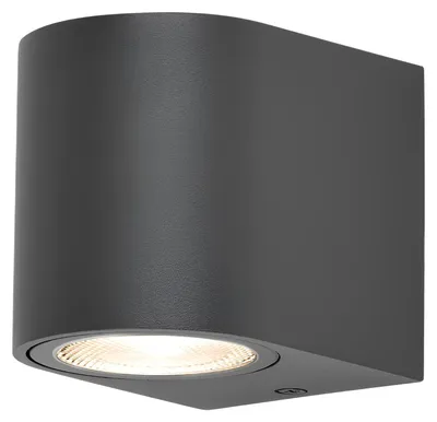 Produktbild von Braytron LED Wandleuchte Außen Anthrazit Rund GU10 Down Außenwandleuchte Wandlampe IP44