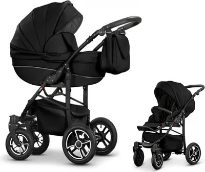 Produktbild von Kinderwagen-Set Craft Eco 2 in 1 in Schwarz - 13 Teile - in 16 Farben erhältlich
