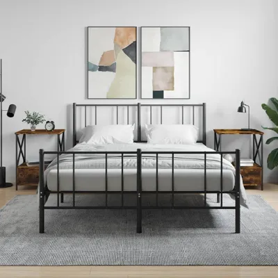 Obrázek produktu pro vidaXL Noční stolky 2 ks. Kouřový dub 50x41x65 cm výrobek z odvozeného dřeva