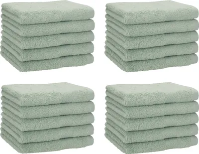 Produktbild von Betz 20 Stück Gästetücher 30x50 cm PREMIUM 100% Baumwolle Set  Farbe: heugrün