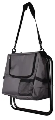 Image de chaise de pêcheur pliable chaise de camping avec sac isotherme en noir