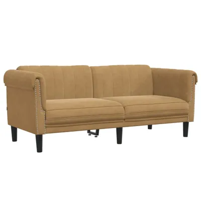 Produktbild von 2-Sitzer Sofa Braun Kunstleder Wildleder-Optik