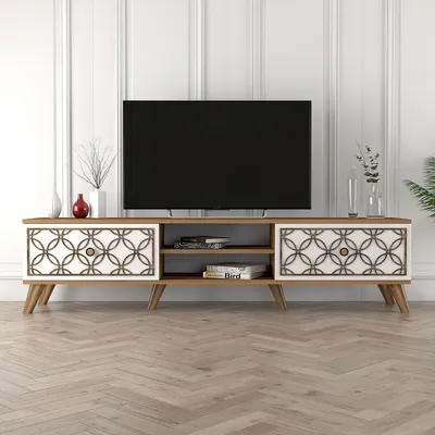 Produktbild von Skye Decor, Class - Walnut, White, TV-Schränke, Nussbaum, 180 x 44 x 35 cm