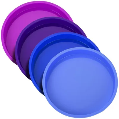 Produktbild von Kuchenformen Silikon Rund 20cm 4 Stück Schichtkuchen Backform Antihaft BPA-Frei