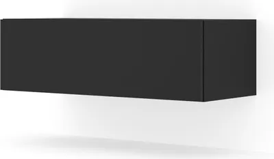 Produktbild von Hängender TV Schrank BINGO 100 cm SCHWARZ MATT Lowboard TV Tisch TV Stand Sideboard Kommode MDF Hi-Fi Tisch Modern Loft Industrie Design