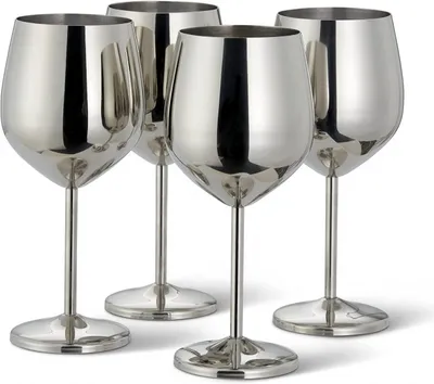 Produktbild von Oak & Steel 15004, Standard-Glas, Edelstahl, Edelstahl, Einfarbig, 500 ml, 4 Stück(e)