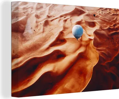 Produktbild von OneMillionCanvasses® - Leinwandbilder - 140x90 cm, Heißluftballon in der Wüste, Wandbilder Kunstdruck Wanddekoration
