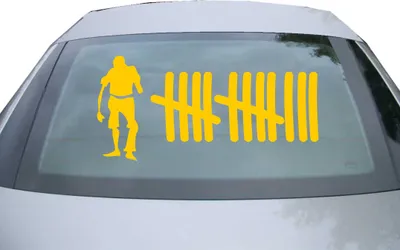 Produktbild von Indigos UG - Aufkleber Heckscheibe & Motorklappe DE6216 - gold - 600x285 mm - zombie - Auto Scheiben Fenster Heckklappe Tuning Racing JDM - Die cut