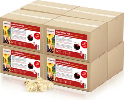 Produktbild von 8x Anzündwolle für Holzöfen und Grills