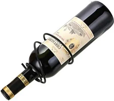 Zdjęcie produktu dla Czerwony metalowy stojak na wino do montażu na ścianie