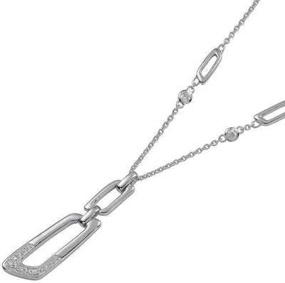 Produktbild von Fossil JF14293 Damen Collier JF 14293 Silber  mit Zirkonia weiß