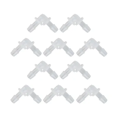 Image de 10 raccords coudés en L à 90 degrés de même diamètre, raccords en plastique de 7,9 mm