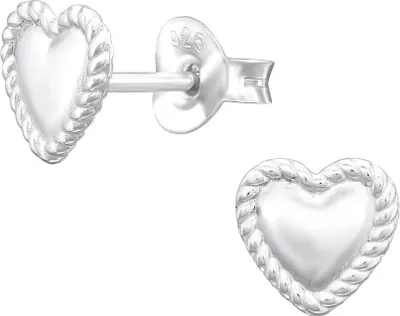 Produktbild von Ohrstecker Herz: 925 Silber Ohrringe Kinder