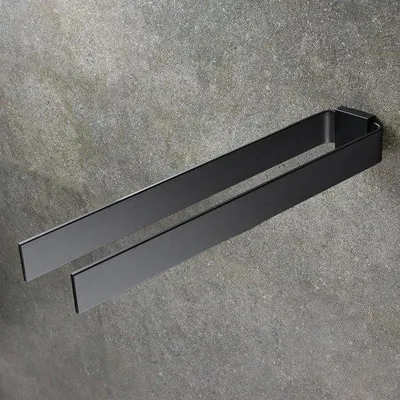Immagine prodotto di Elegante portasalviette - moderno supporto a parete - 1 pezzo - nero opaco - 42 cm