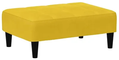 Image de Tabouret en velours, couleur jaune, dimensions : 77 x 55 x 31 cm