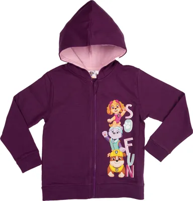 Produktbild von Paw Patrol Kapuzenpullover für Mädchen mit Reißverschluss Kinder Hoodie Sweatjacke Lila 98-104