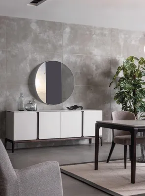Produktbild von Wohnzimmer Anrichte Spiegel Luxus 2tlg grau JVmoebel
