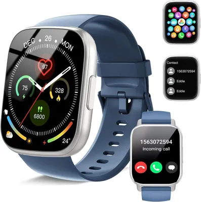 Produktbild von Smartwatch Herren Damen HD Smart Watch mit Bluetooth Anruf 110+Sportmodi mit Herzfrequenz