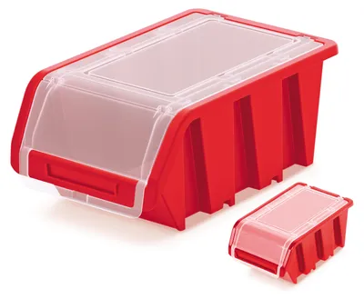 Image de Plastový úložný box uzavíratelný TRUCK PLUS 155x100x70 mm - barva: červená