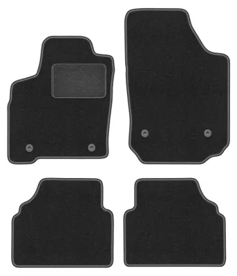 Obrázek produktu pro Velurové autokoberce pro: Opel Meriva A 2002-2010 (minivan) – sada 4 ks, grafitové, na míru – Wielganizator LUX