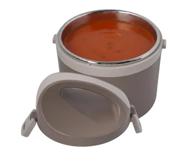 Zdjęcie produktu dla Termos na posiłki 1 l – pojemnik termiczny ze stali nierdzewnej | Termos na posiłki i zupy | Termos na lunch – pojemnik na posiłki 1000 ml z pokrywką