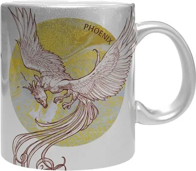 Immagine prodotto di Tazza Harry Potter, fenice multicolore, merchandising ufficiale, film, Vetroceramica, modello standard