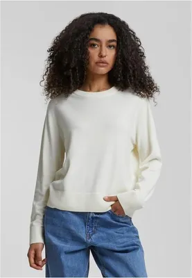 Obrázek produktu pro Dámský svetr Urban Classics Ladies Knitted Roundneck Sweater whitesand - M