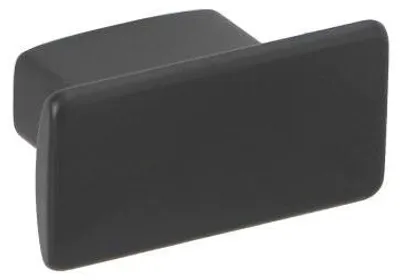 Produktbild von Knopf für Möbel, gefertigt aus Zamak, matt schwarze Lackierung, Durchmesser 30 mm x 16 mm