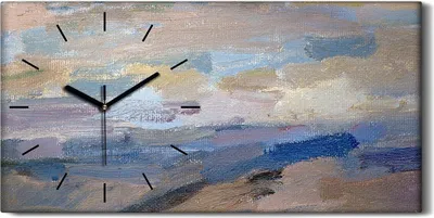 Produktbild von Wohnzimmer-Bild Leinwand Uhr Geräuschlos 60x30 Malerei Abstrakte Kunst - schwarze Hände