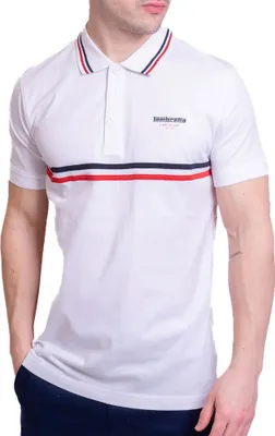 Produktbild von Lambretta - "Classic SS24" Poloshirt Stripes für Herren LB170 (L) (Weiß)