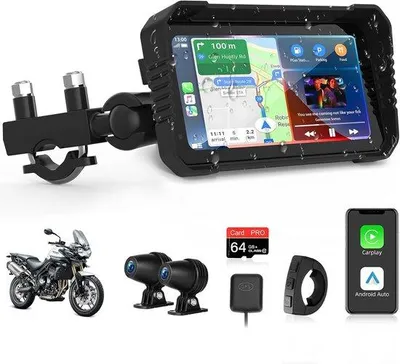 Produktbild von Autocamera mit Nachtvisierung - Dual-Kamera - Großwinkelobjektiv - Parkeermodus - Bewegungssensor - Loop-Recording - Voll-HD-Autocamera