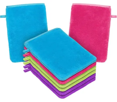 Productafbeelding van Wasmandjes, set van 8, koraalzacht, 20x15 cm, herbruikbaar, zacht