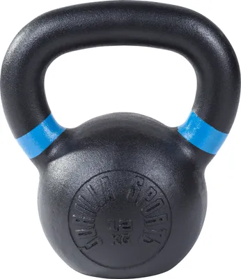 Produktbild von GORILLA SPORTS® Kettlebell - 12kg Gewichte, Gusseisen, Schwarz mit Farbmarkierungen - Kugelhantel, Kugelgewicht, Schwunghantel, Krafttraining Gewichten
