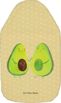 Produktbild von Mr. & Mrs. Panda Wärmekissen Avocado Pärchen - Gelb Pastell - Geschenk, Gesund, Schwangerschaft, naturkautschuk wärmflasche, Kinder, Avocados, Geburt, gummi, Familie