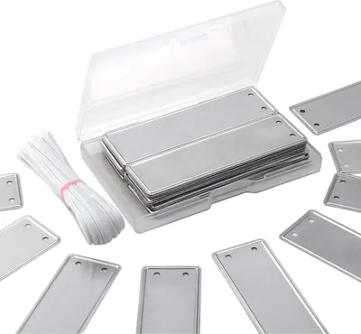 Produktbild von Aluminium-Pflanzenetiketten, doppelseitige Metalletiketten, Metall-Etiketten, Baum-ID-Tags 50pc