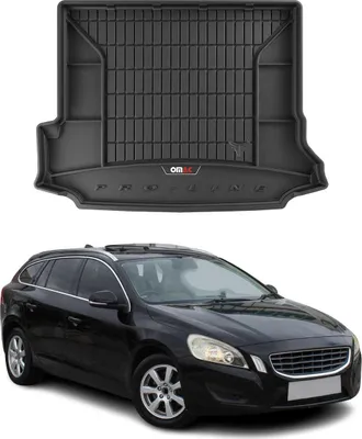 Produktbild von OMAC Gummi Kofferraumwanne für Volvo V60 2011-2018 TPE Laderaumwanne Schwarz