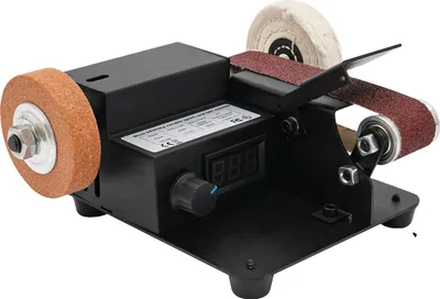 Obrázek produktu pro 350W mini pásová bruska, LCD displej, nastavitelná regulace otáček, černá barva