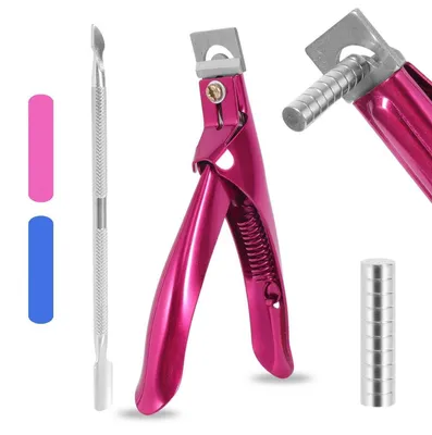 Obrázek produktu pro Sada nerezových kleští na akrylové nehty s magnetem a pilníkem