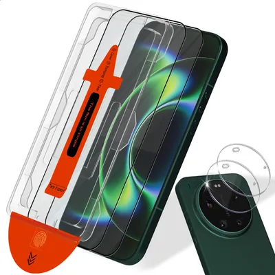 Obrázek produktu pro 2-balení Xiaomi 17 Ultra Ochranné sklo na displej & 2-balení ochrana objektivu - Tvrzené sklo | [Automatická instalace] - Bez bublin