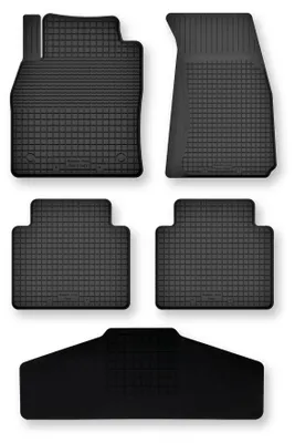 Zdjęcie produktu dla Dywaniki gumowe z tunelem do Audi A8 D4 2009-2017 (sedan) – 5 szt., czarne, dobierane – Wielganizator Semi-Universal