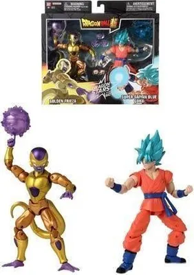 Zdjęcie produktu dla Figurka Dragon Ball Super Dragon Stars, Golden Freezer vs Super Saiyan Blue Goku, 17 cm, 16 Punktów Artykulacji