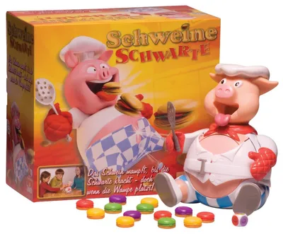 A board game box with game pieces and figures.