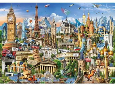 Image de Puzzle symboles d'europe 2000 pieces - collection monuments - educa - 17697