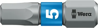 Produktbild von Wera Bit für Innensechskantschrauben, Sechskant, 5 mm, 25mm (05056685001)