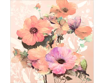 Produktbild von Glasbild Watercolor Flowers VI GLA2676 20x20 cm