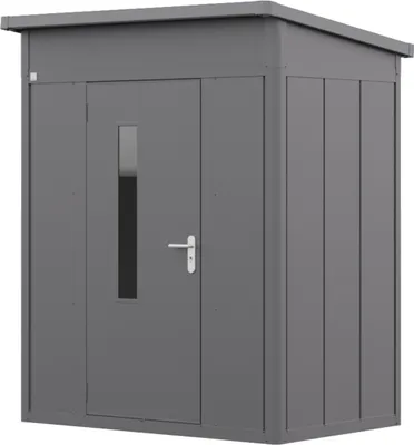 Produktbild von GFP Primeyard Gerätehaus Metall Gartenhaus 180x122x231 cm Geräteschuppen Pultdach anthrazit