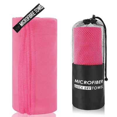 Produktbild von Mikrofaser Sporthandtuch 50x120 cm Schnell trocknend Rosa