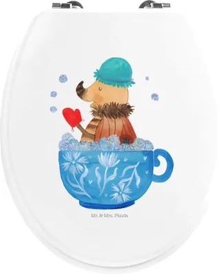 Produktbild von Mr. & Mrs. Panda WC Sitz Nachtfalter Schaumbad - Weiß - Geschenk, WC-Sitz, Baden, Lustige Sprüche, Klobrille, Toilettendeckel, Deckel, Bad, Klo-Deckel, Badezimmer, klo