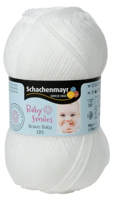 Produktbild von Schachenmayr Bravo Baby 185, 50g Weiß Handstrickgarne