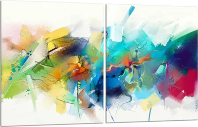 Produktbild von Herdabdeckplatten 2x40x52 Glaskeramikfeld 2-Teilig Glas Spritzschutz Bunt